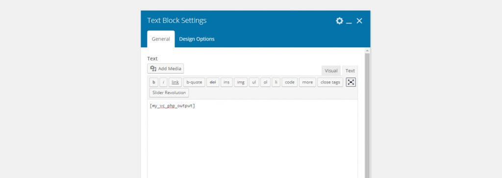 Add The Shortcode Into Page Using WPBakery Visual Composer